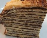 A picture of step 6 of Chocolate crepe cake.