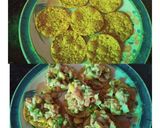 A picture of step 7 of Besan Methi Puri with Puri Chaat.