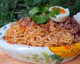 Hình bước làm 4 của món Mì trộn bò xào