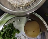 A picture of step 1 of Oats tikki chaat.