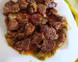 Une image de l'étape 3 de Carrés de boeuf aux piments et poivrons à la mijoteuse.