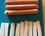 Foto del paso 1 de la receta: Salchichas Frankfurt con queso