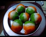 A picture of step 4 of Delicious tasty tricolour ladoo.