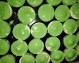 Foto langkah ke 6 dari resep Bolu Kukus "Semacha" (Semangka Isi Cream Matcha).