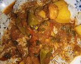 A picture of step 3 of Alou gosht.