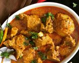 A picture of step 4 of Achari Mutton Curry.