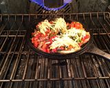 A picture of step 3 of California Farm Beef Stuffed Potato Skins on Latkes.