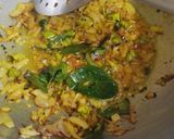 A picture of step 4 of Basanti Poha.