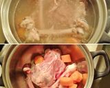 A picture of step 1 of Chicken Noodle Soup with Egg Yolk.