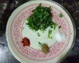 A picture of step 1 of Spicy Bajra parantha.