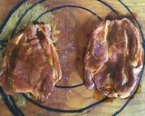 A picture of step 2 of California Farm Griddled Barbecued Pork Steaks.