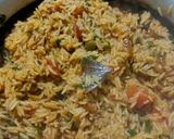 A picture of step 5 of Veg pulao.