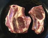 A picture of step 4 of California Farm Lamb Chops with Breaded Squash and Summer Salad.