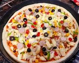 A picture of step 8 of 🍕Cheesy Smokey tikka pizza🍕.