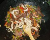 A picture of step 4 of Suya-spiced pasta stir-fry.