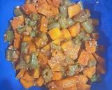 A picture of step 3 of Carrot and French beans.