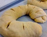 Foto del paso 5 de la receta: HERRADURAS Rellenas de Dulce de Melocotón y Tocineta...!💝💟💓