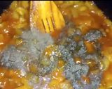 A picture of step 7 of Lauki Gosht.