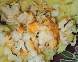 Foto del paso 5 de la receta: Canelón XXL de calabacín relleno de patata, rape y gambas langostineras
