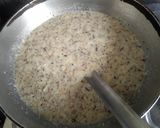 A picture of step 3 of Coconut sooji burfi.