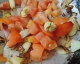 A picture of step 1 of Afghani egg curry.