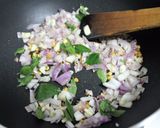 A picture of step 3 of Kakarakaya Vepudu (Bitter Gourd Stir Fry - Andhra Style).