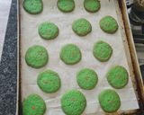 A picture of step 7 of Grinch Cookies.