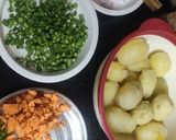 A picture of step 1 of French beans veggie appam.