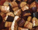 A picture of step 4 of Spicy Brinjles.