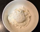 A picture of step 2 of Rose Shrikhand in motichur tart.