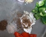 A picture of step 1 of Tri colour paneer tikka.