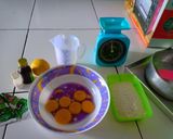 Foto langkah ke 1 dari resep Ogura pandan cake.