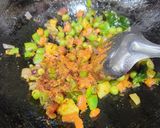 A picture of step 3 of Red Rice Kanda Batata Poha.