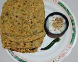 A picture of step 9 of Soya Square parantha.