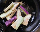 A picture of step 3 of Begun or Eggplant, Dal Suktoni for lunch in Thakurbari style.