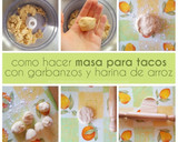 Foto del paso 1 de la receta: Masa para tacos (o Rapiditas) utilizando harina de arroz y garbanzos. SIN GLUTEN Y VEGANO!