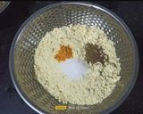 A picture of step 1 of Bread Pakoda.