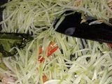 Oseng Kates (tumis pepaya muda) Krecek