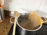 Espaguetis con pollo <agridulce >