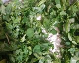 A picture of step 7 of Aloo methi with methi laccha paratha.