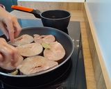 Foto del paso 6 de la receta: Merluza confitada con puré de patatas y hortalizas