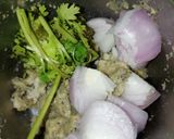 A picture of step 1 of Chicken Nargisi kabab.