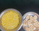 A picture of step 1 of Lotus stem shammi kabab.