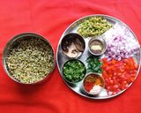 A picture of step 1 of Sprouts Moong Subji.