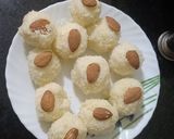 A picture of step 4 of Coconut & Pander laddoo.