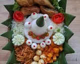 Foto langkah ke 7 dari resep Nasi Tumpeng Merah Putih.