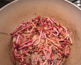 A picture of step 1 of Spaghetti with Speck, Cream, and Saffron.