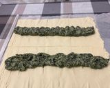 A picture of step 2 of Spinach and Ricotta Puff Pastry Braid Ring.