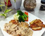 Foto langkah ke 8 dari resep Chicken steak with mushroom sauce 🍄.