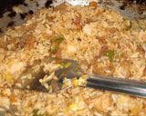 A picture of step 9 of Soya chunk fried rice.